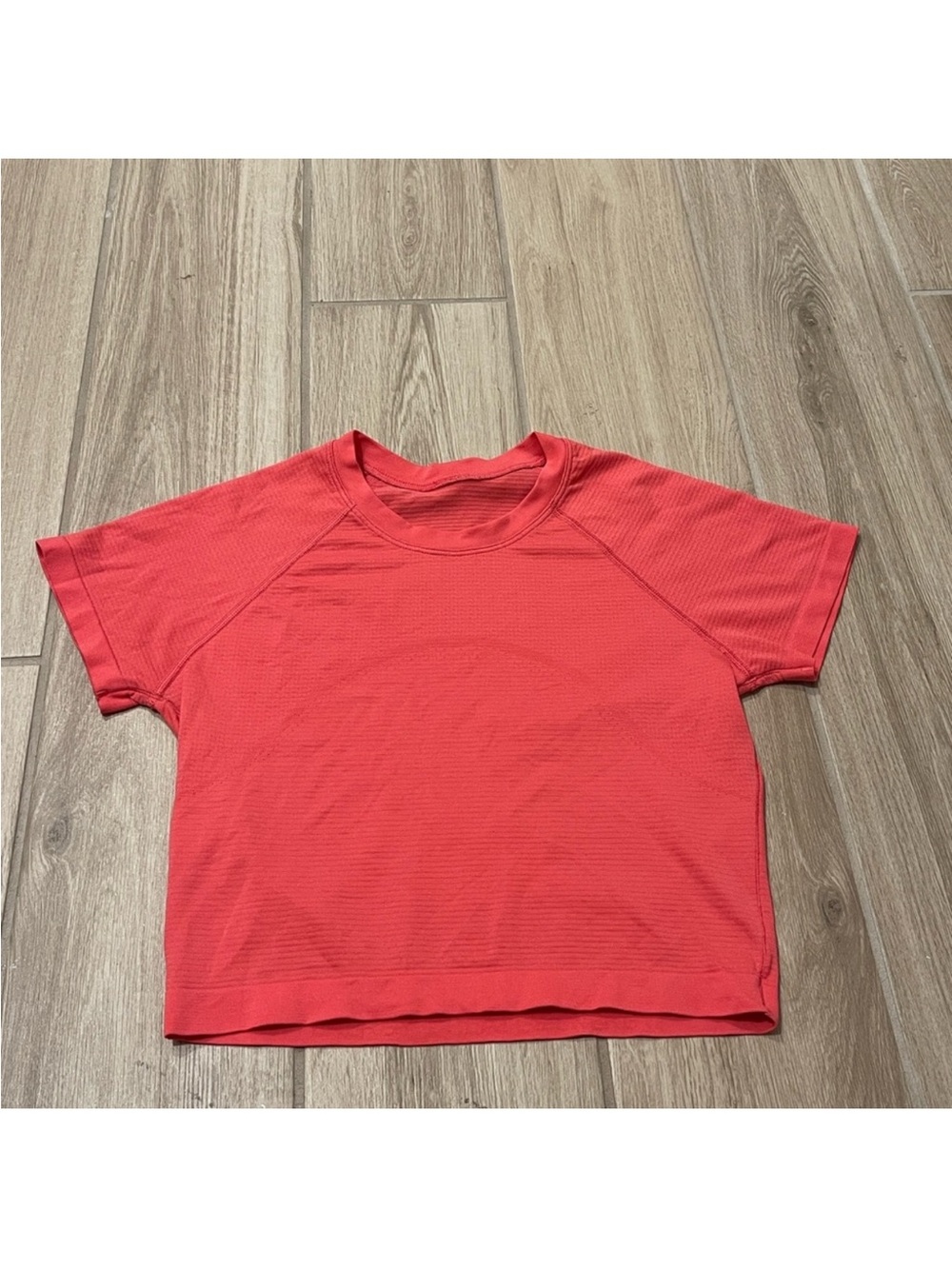Lululemon Swiftly Tech 2.0 Cropped Short Sleeve Shirt Sakura Pink Sz 6
